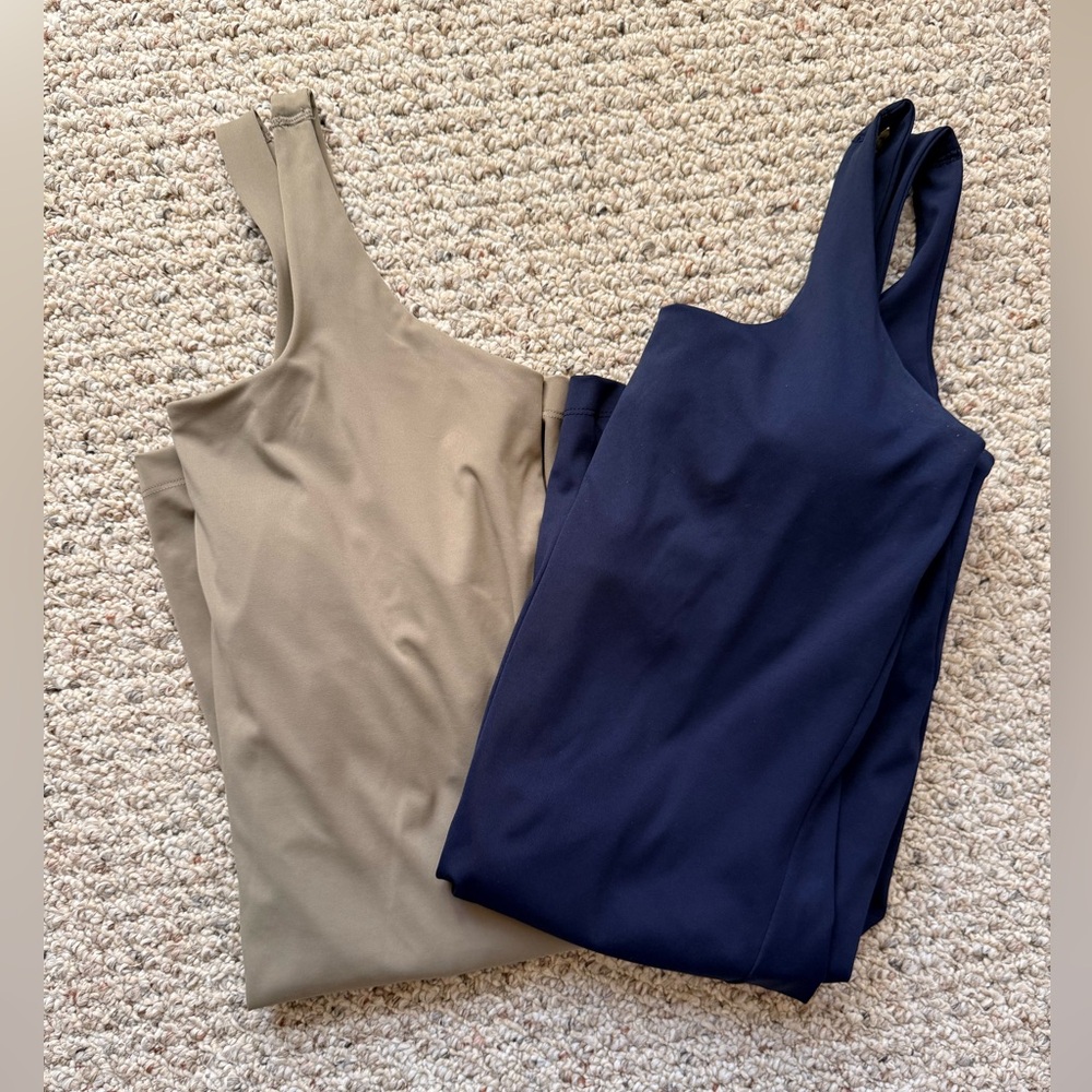 Set of Two Old Navy Active PowerSoft Athleisure Dresses - Navy and Olive